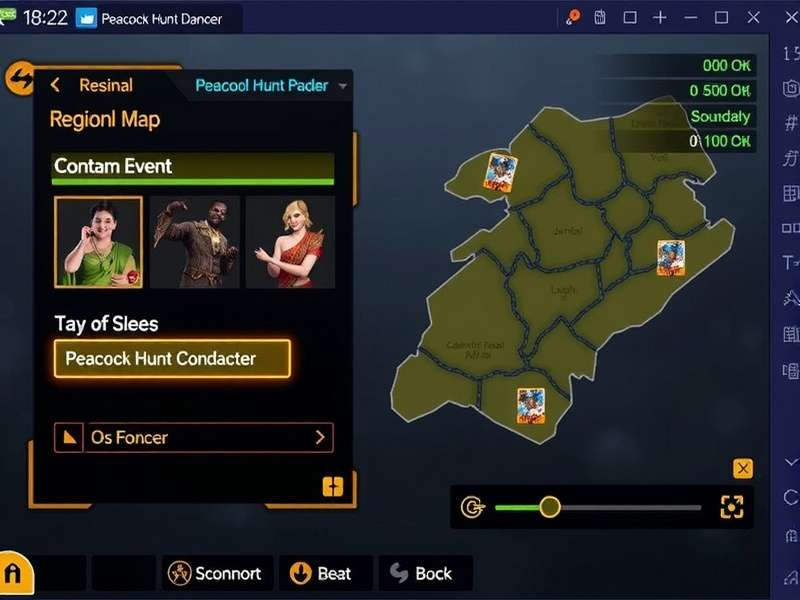 Peacock Hunt Dancer Community Event